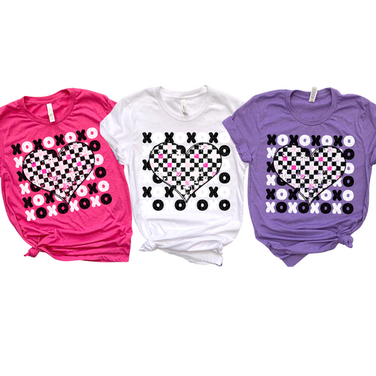 BW O STACKED PINK CHECKER boho-DTF