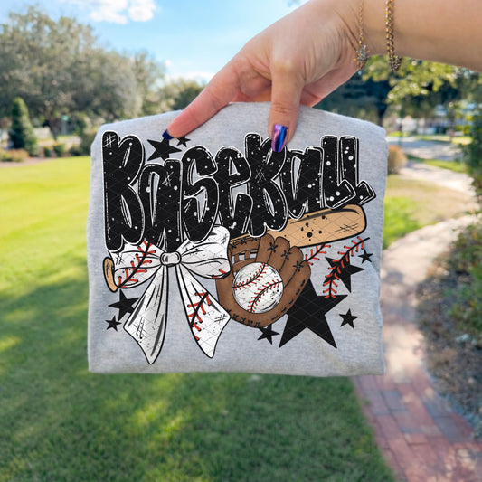 Baseball bow bat- DTF&UV