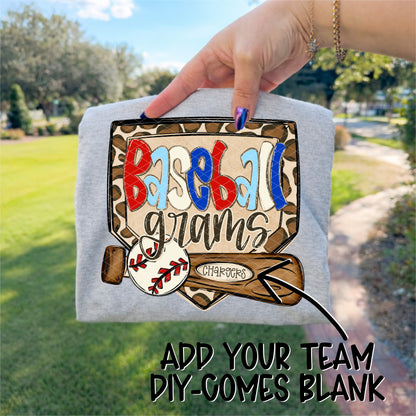 Baseball CUSTOM "Name & Team Name"  -DTF&UV
