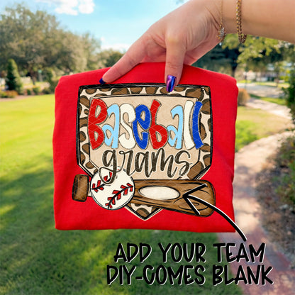 Baseball CUSTOM "Name & Team Name"  -DTF&UV