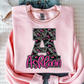 Bats and Bows- SCRIPT CUSTOM (ANY NAME, ANY MASCOT)-DTF&UV