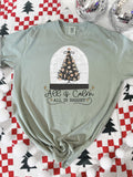 All is calm all is bright Christmas tree snow globe-DTF
