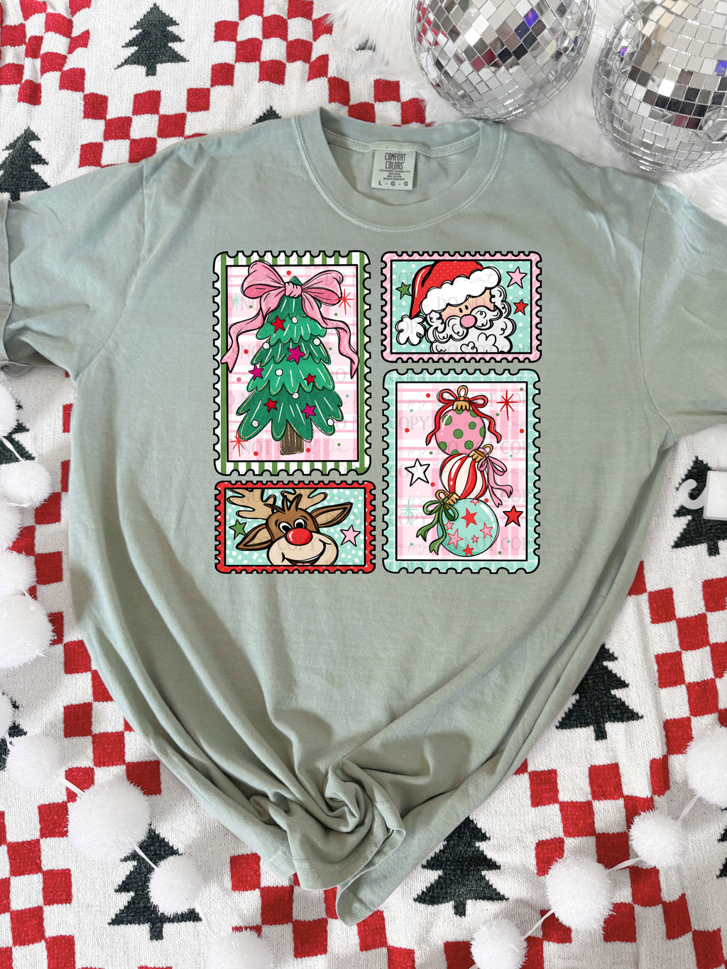 Christmas stamps-DTF