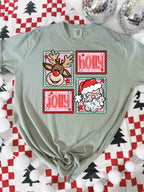 Holly Jolly Reindeer Santa Stamps-DTF