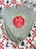 Joy to the world red ornament-DTF