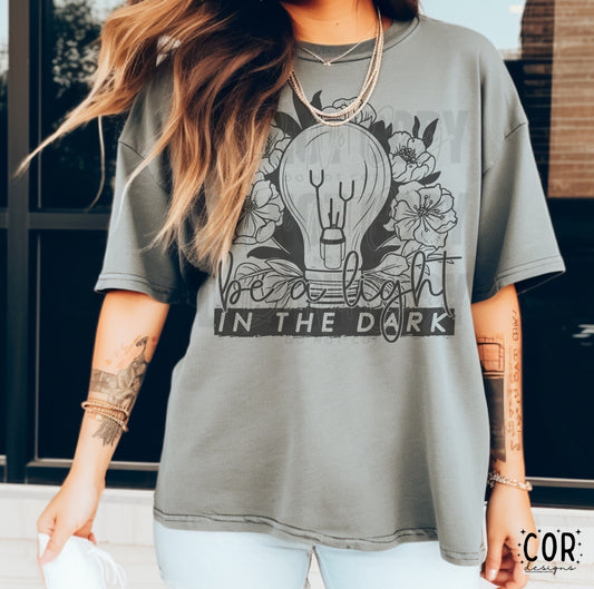 Be A Light In The Dark Blk - DTF