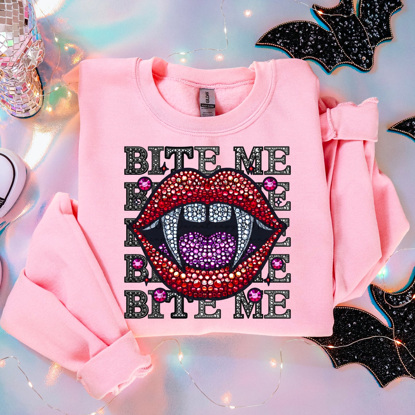 Bite me rhinestone-DTF