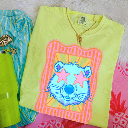 Preppy Blue Mascot (dropdown)-  DTF&UV
