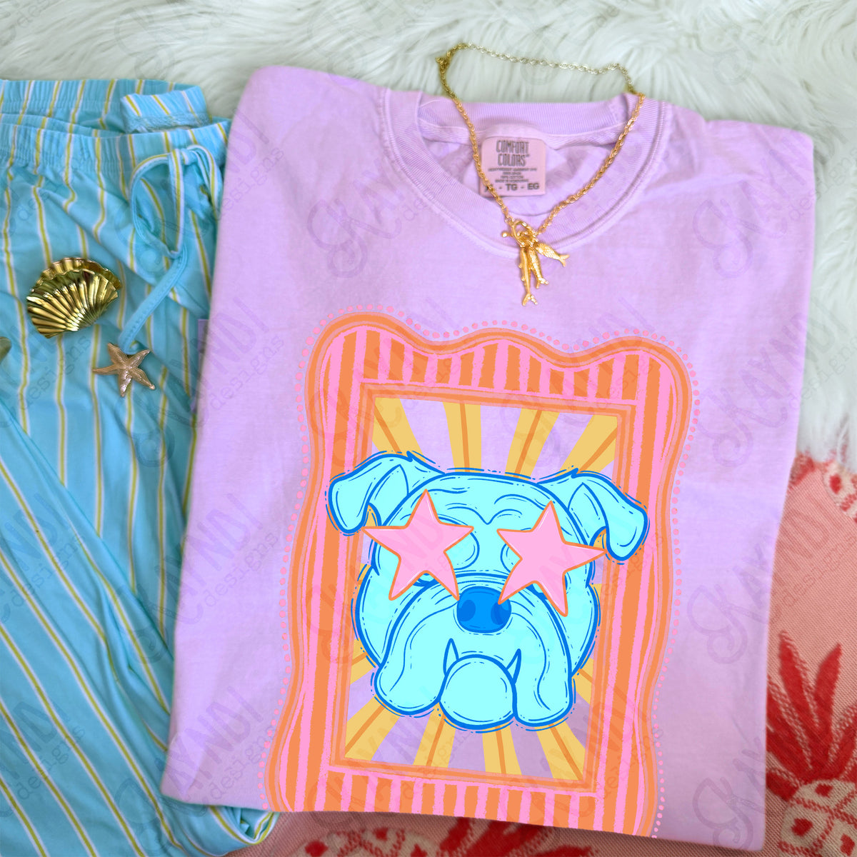 Preppy Blue Mascot (dropdown)-  DTF&UV