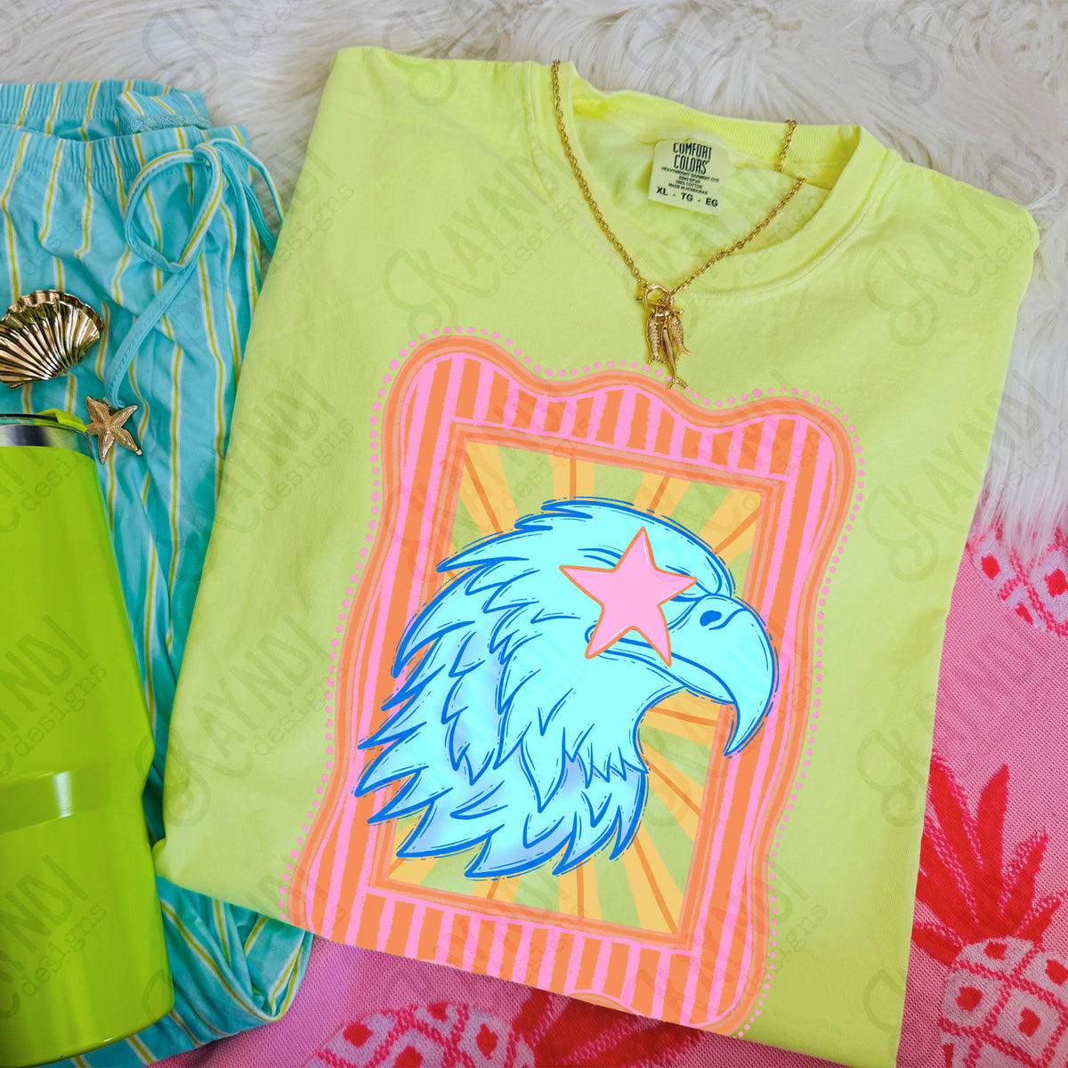 Preppy Blue Mascot (dropdown)-  DTF&UV