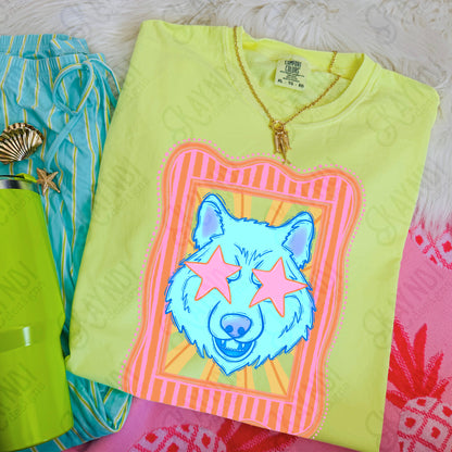 Preppy Blue Mascot (dropdown)-  DTF&UV