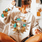 Boho Skull (FRONT OF SHIRT & 1-SLEEVE COMBO)-DTF