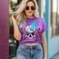 Skeleton With Teal Lightening Bolt - DTF