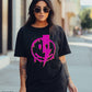 Pink Smiley With Lightening Bolt - DTF