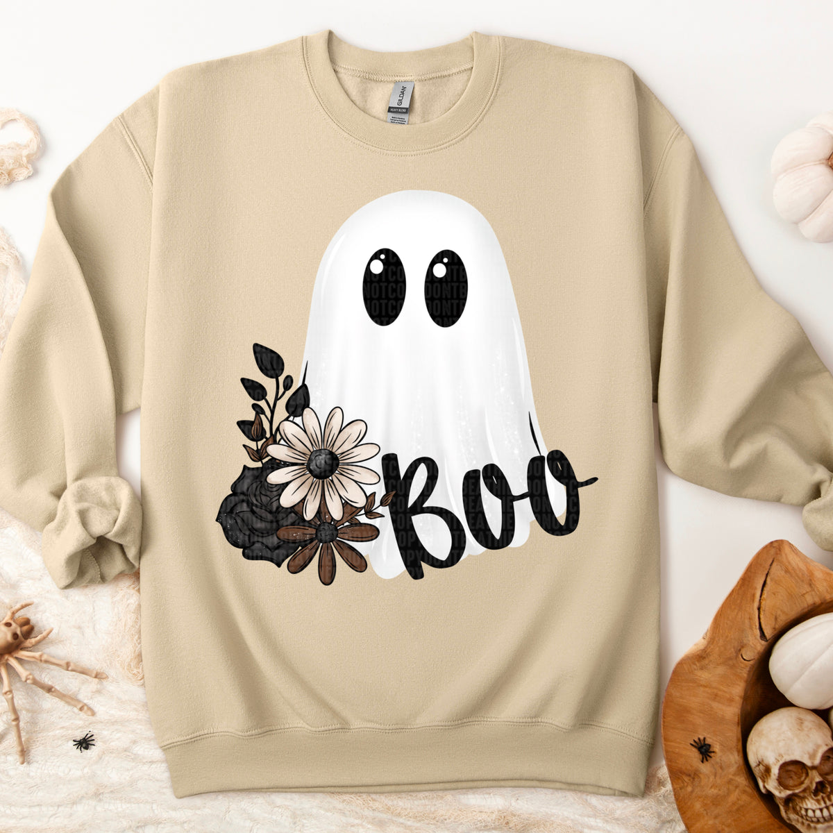 Boo ghost flowers-DTF&UV