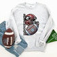 Bulldogs faux sequin helmet over football-DTF