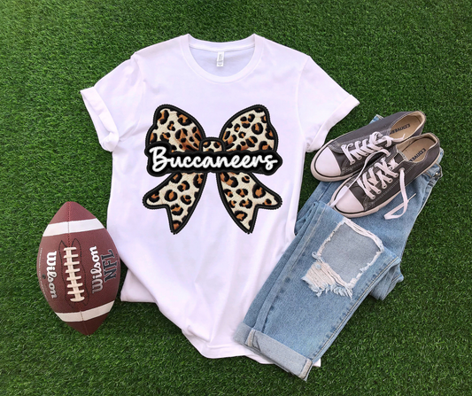 Buccaneers leopard bow-DTF