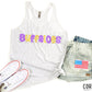 Buffaloes Purple & Yellow W Wht - DTF