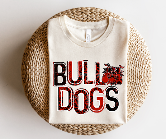 Bulldogs black red mascot by L-Dtf