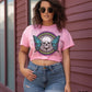 Checkered Skull Butterfly Circle - DTF