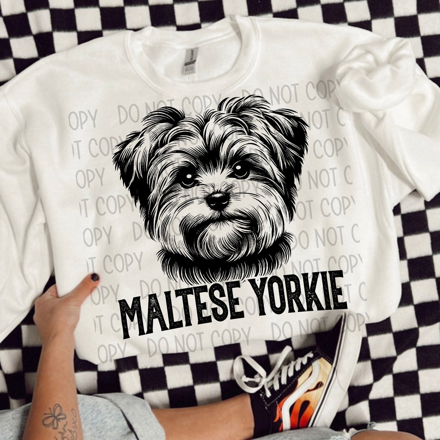 Maltese Yorkie Portrait - DTF