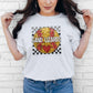 Softball Mascots Faux Embroidery Checkered Sequins -DTF