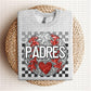 Baseball Mascots Faux Embroidery Checkered Sequins -DTF