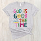 God is good all the time with smiley-DTF