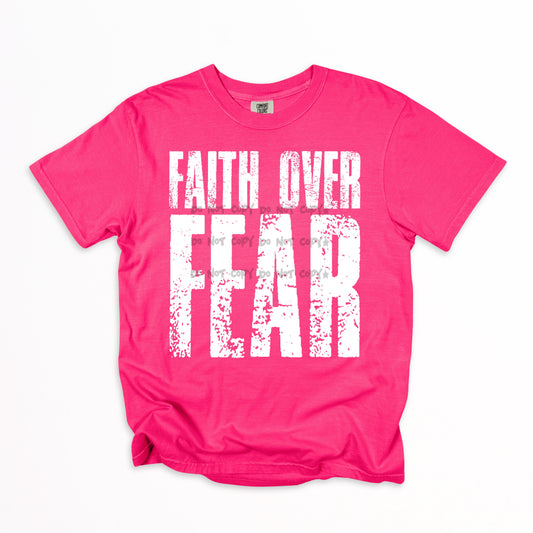 Faith over fear (Breast cancer awareness)-DTF&UV
