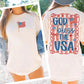 God Bless the USA flag pocket -DTF