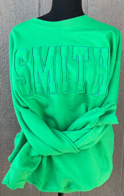 Ragged Edge Embroidered Sweatshirt
