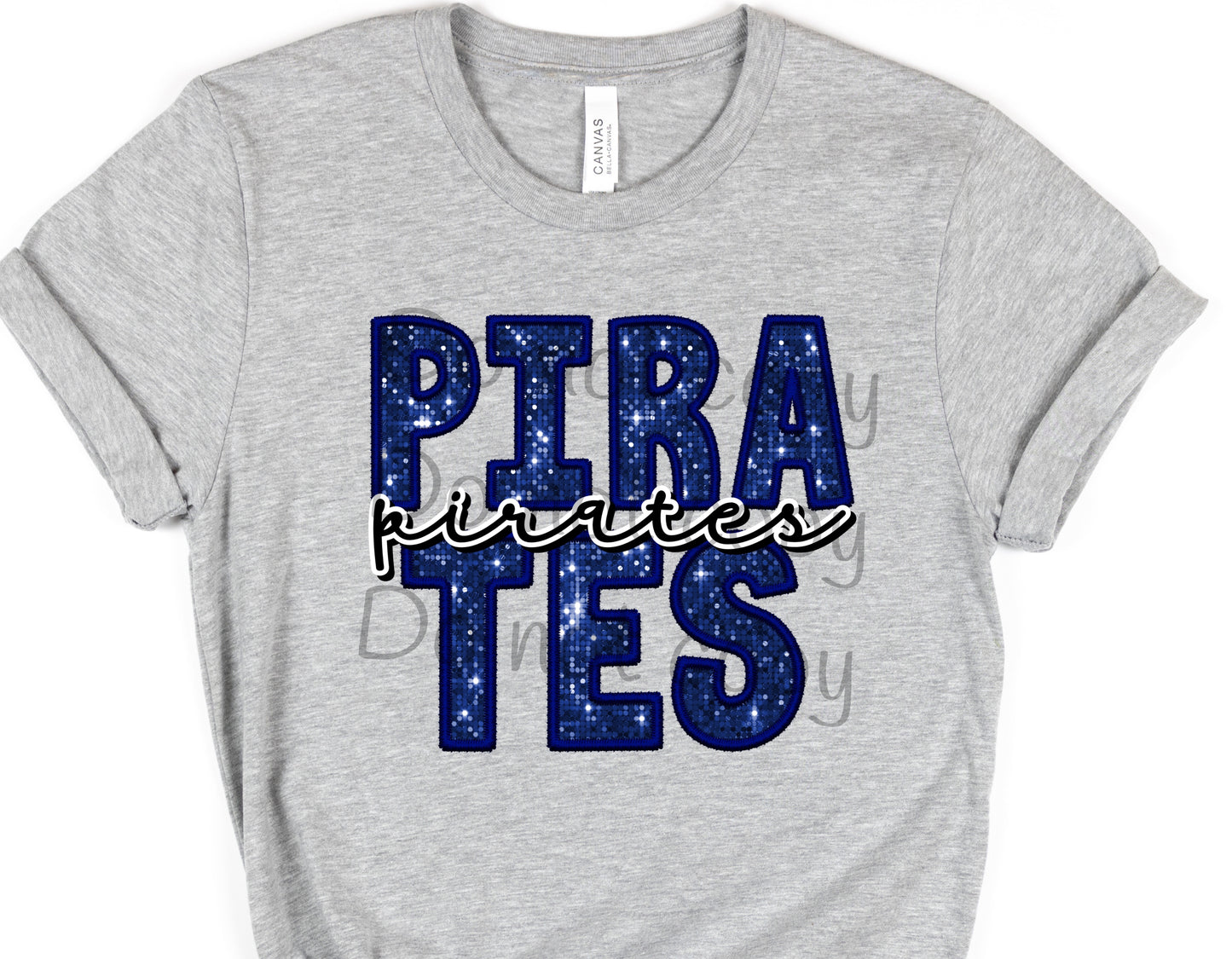 Pirates blue sequin pirates-DTF