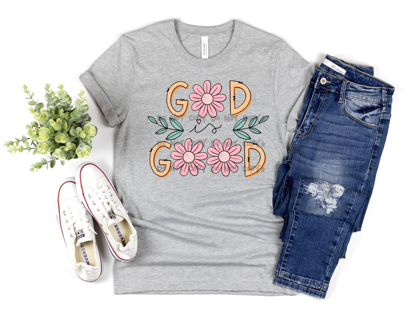 God is good flowers- DTF