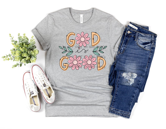 God is good flowers- DTF