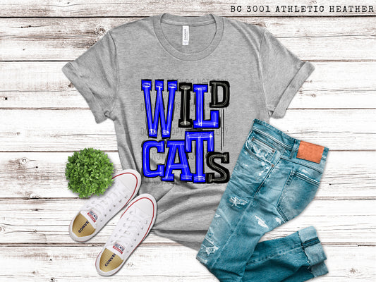 Wildcats Black and Blue - DTF