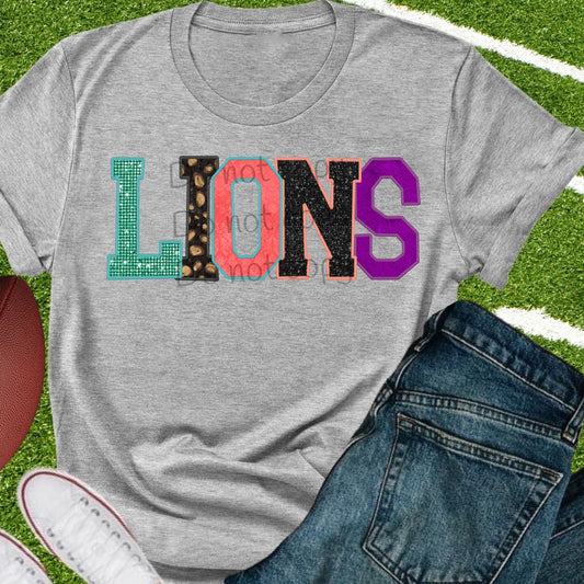 Lions appliqué words-DTF