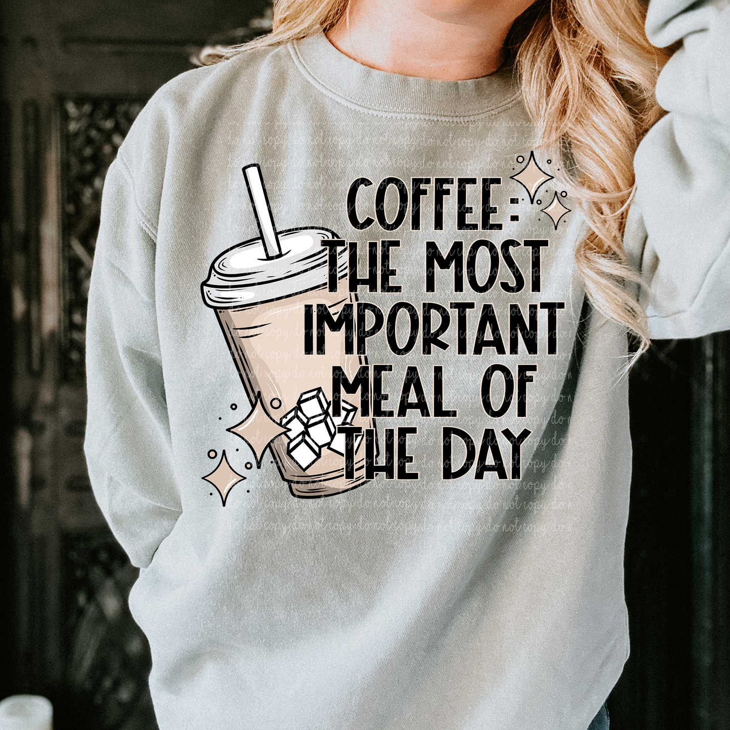Coffee Is The Most Important Meal Of The Day ice cubes-DTF