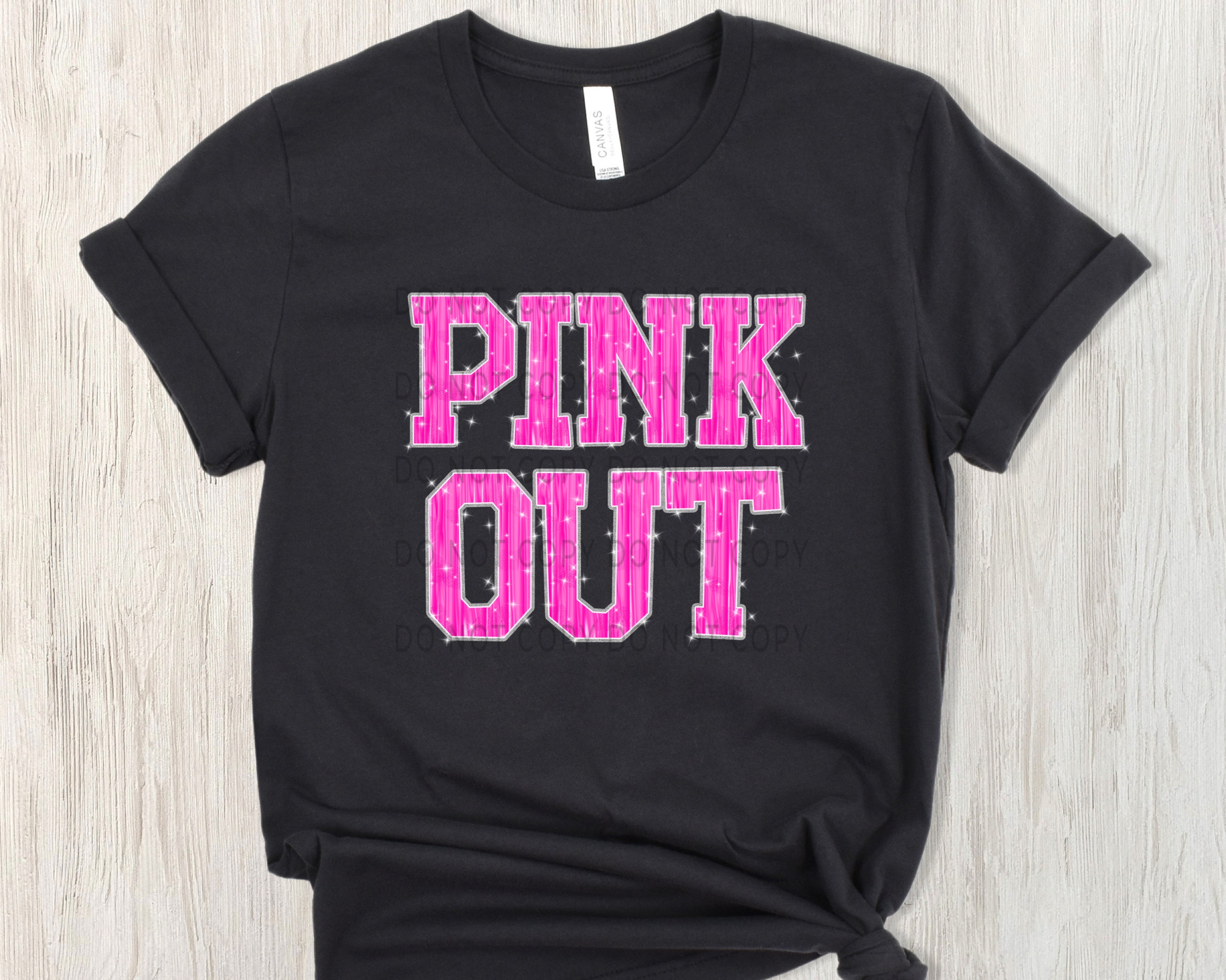 Pink Out Faux Glitter - DTF – ABIDesignstore