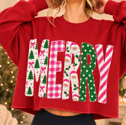 Pink and Green MERRY- DTF&UV