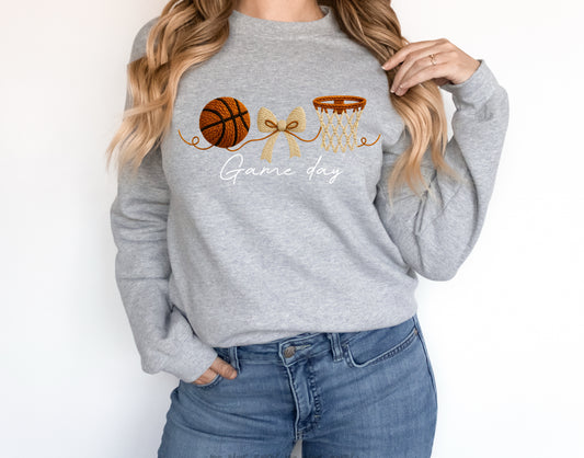 Game day Basketball faux knit-DTF&UV