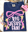 Big Jesus Fan pink bow- DTF