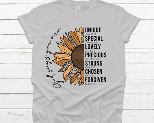 God says you are half sunflower-DTF