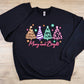 Merry and Bright neon trees-DTF