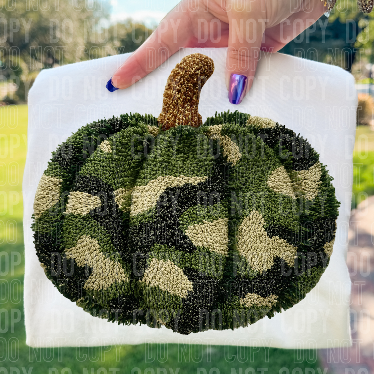 CAMO PUMPKIN FAUX YARN-DTF&UV