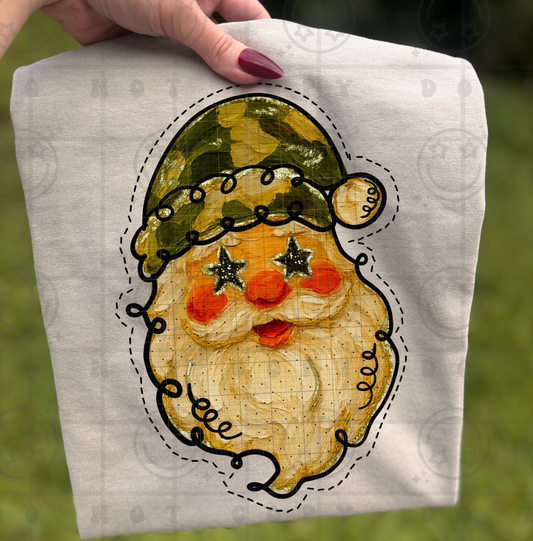 CAMO SANTA DOODLE-DTF&UV