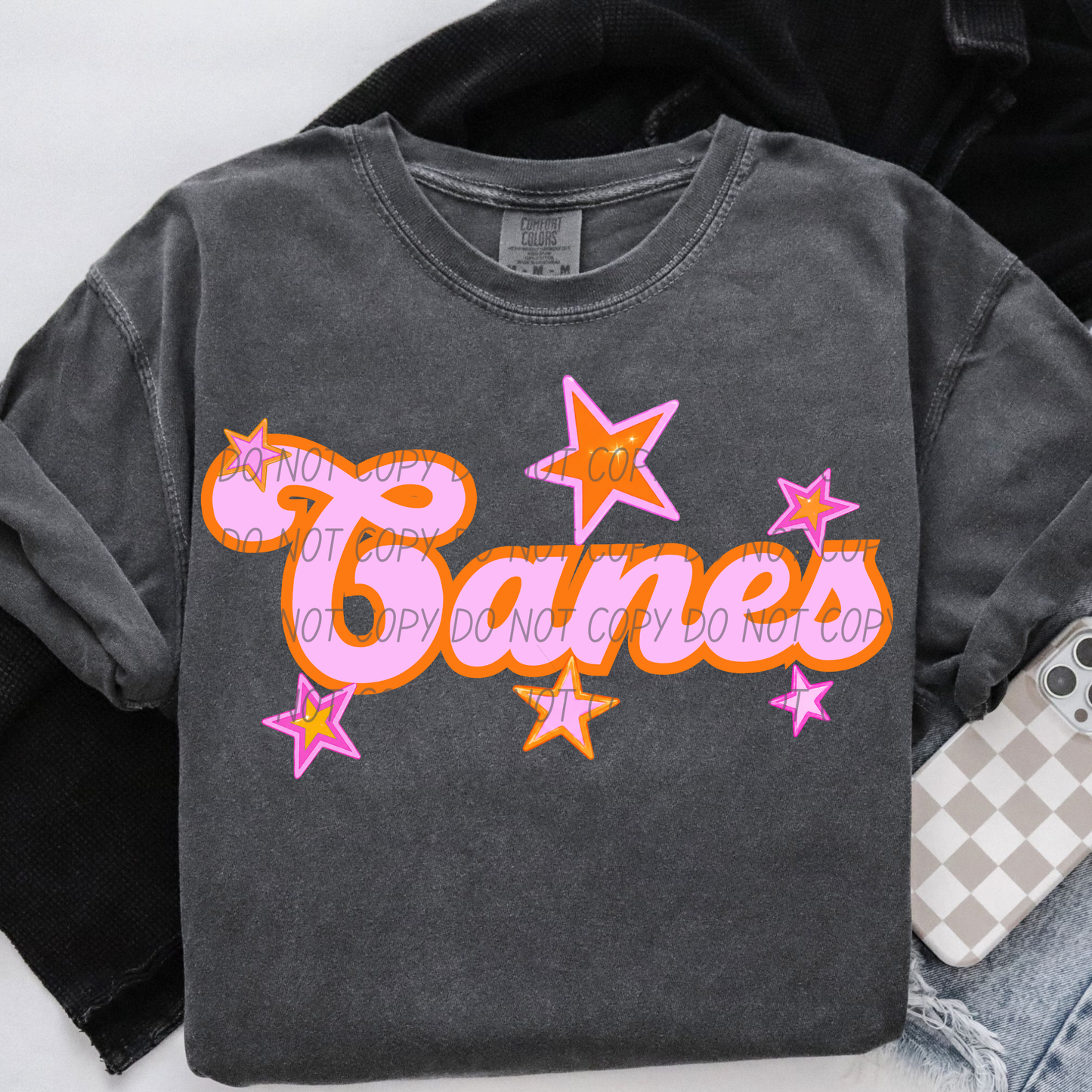 Pink Orange Stars Mascot (Dropdown)- DTF&UV