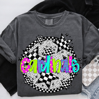 Neon checker Mascots(Dropdown)-DTF