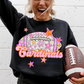 Football Pink Orange Stars Mascot (Dropdown)- DTF&UV