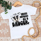 100 Days As A Badger Blk - DTF