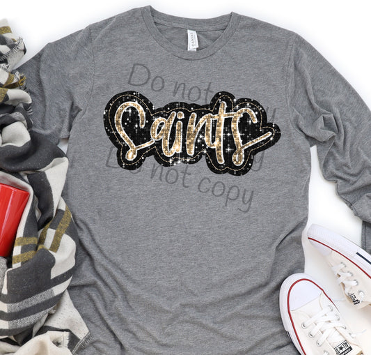 Saints sequin -DTF